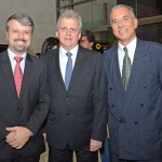 Renato Melo, da Abav-SP, Edmar Bull e João Roberto Lacerda Sabino, da Abav Nacional Renato Melo, da Abav-SP, Edmar Bull e João Roberto Lacerda Sabino, da Abav Nacional