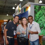 Ronaldo Coelho, da Ancoradouro, Claudia Nogueira, da Wings Turismo, e Eduardo Jeremias, da Planeta Turismo