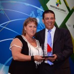 Rose Pinheiro, da Aviesp, e Newton Santos, da MSC Cruzeiros Rose Pinheiro, da Aviesp, e Newton Santos, da MSC Cruzeiros