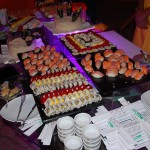 Sushi foi uma das refeições servidas na festa