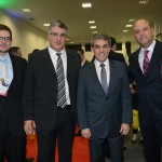Thiago Rampone, da Aviesp, Antonio Carlsos, da Accari, Fernando Santos, presidente da Aviesp, e Alexandre Odyssefs, do Visit Barra