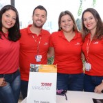VAléria Oliveira, Filipe Tadeu, Tathiana Marcondes Machado, e Beatriz Pontes, da Tam Viagens VAléria Oliveira, Filipe Tadeu, Tathiana Marcondes Machado, e Beatriz Pontes, da Tam Viagens