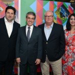 Vitor Bauab, Roy Taylor e Luciana Fernandes, do M&E, com Fernando Santos , do M&E
