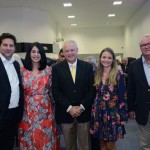 Vitor Bauab e Luciana Fernandes, do M&E, Willian Périco, diretor da Aviesp, Cinthia Marques, do MTur, e Roy Taylor, do M&E
