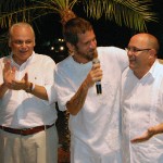 Cantor Saulo com Orlando Gligio e David Malagelada, diretores da Iberostar