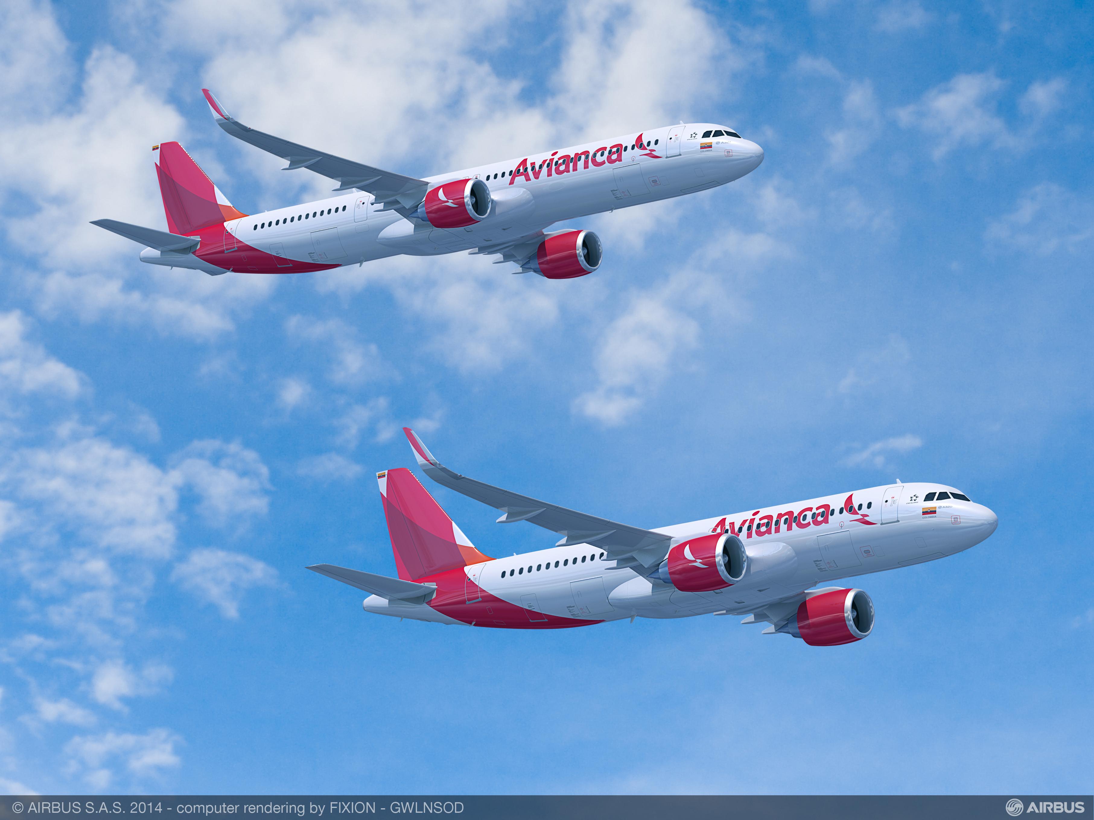 Avianca decide frear entrega de novas aeronaves Airbus entre 2016 e 2019 1 A320neo_A321neo_AVA_VForm