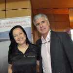 Ana Lucia Gomes, da Air Canada e Luiz Ferreira, da Ancoradouro