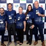 Diogo Campos, Admilson Souza, Rosana Semeunka, Vivian Peixoto e Gilson Sava, da BNT Mercosul