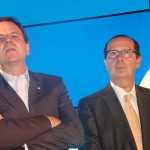 Eduardo Paes com o presidente do RioGaleão, Luiz Rocha