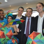 Felipe Carreras, secretário de Turismo de Pernambuco, Henrique Alves, ministro do Turismo e Paulo Câmara, governador de Pernambuco