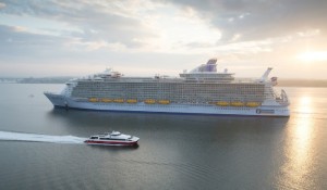 Maior navio de cruzeiro do mundo chega a Southampton