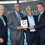 Ian Gillespie, da Avianca, Reifer de Souza e Marcos Balsamão, da Alatur JTB, e Gleyson Ranieri, da Air Canada