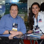 José Miguel Cecchinato, do Ranking Turismo & Eventos, com Rafaela Marques, do Beto Carrero World