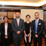 João Pedro Pita, do Guairport, Zully Salazar, da Cartagena de Indias, Alejandro Peláez e Natalia Mejía, da Procolombia, Omar Hashmi, da ASM, e María Claudia Gedeón, da Sacsa João Pedro Pita, do Guairport, Zully Salazar, da Cartagena de Indias, Alejandro Peláez e Natalia Mejía, da Procolombia, Omar Hashmi, da ASM, e María Claudia Gedeón, da Sacsa