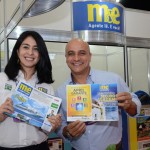 Luciana Fernandes, do M&E, e Carlos Luiz, da April Luciana Fernandes, do M&E, e Carlos Luiz, da April