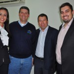 Marcela Spagnol, do Sibara Hotel, Alfredo Kuhn, do Unipraias, Alessandre Pereira e João Boeing, do San Marino Hotel Marcela Spagnol, do Sibara Hotel, Alfredo Kuhn, do Unipraias, Alessandre Pereira e João Boeing, do San Marino Hotel