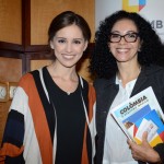 Natalia Mejía, da Procolombia, e Cristiane Lago, da Queensberry Natalia Mejía, da Procolombia, e Cristiane Lago, da Queensberry