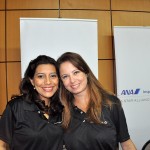 Patrícia Ribeiro e Christiane Ziemer, da Lufthansa