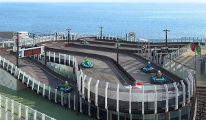 Navio da Norwegian Cruise Line ganha primeira pista de corrida de kart marítima