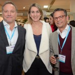 Sidney Alonso, da Avant Garde, Luciane Leite, e Paulo Salvador, do Intercity Hotels