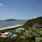 Vista aérea do resort de 122 quartos