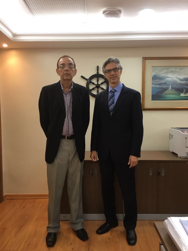 Hideraldo Luis Aragão Mouta, diretor-presidente da Companhia Docas do Rio de Janeiro (CDRJ), e Marco Ferraz, presidente da CLIA 