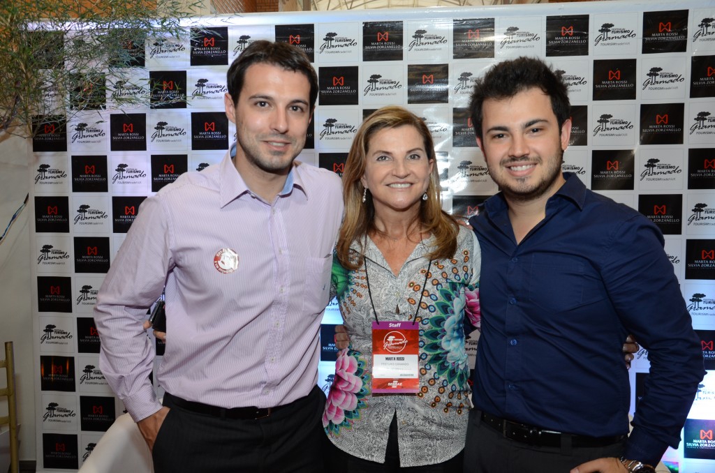 Festuris confirma 40 destinos internacionais e 150 buyers Eduardo Zorzanello, Marta Rossi e Marcus Rossi, do Festuris