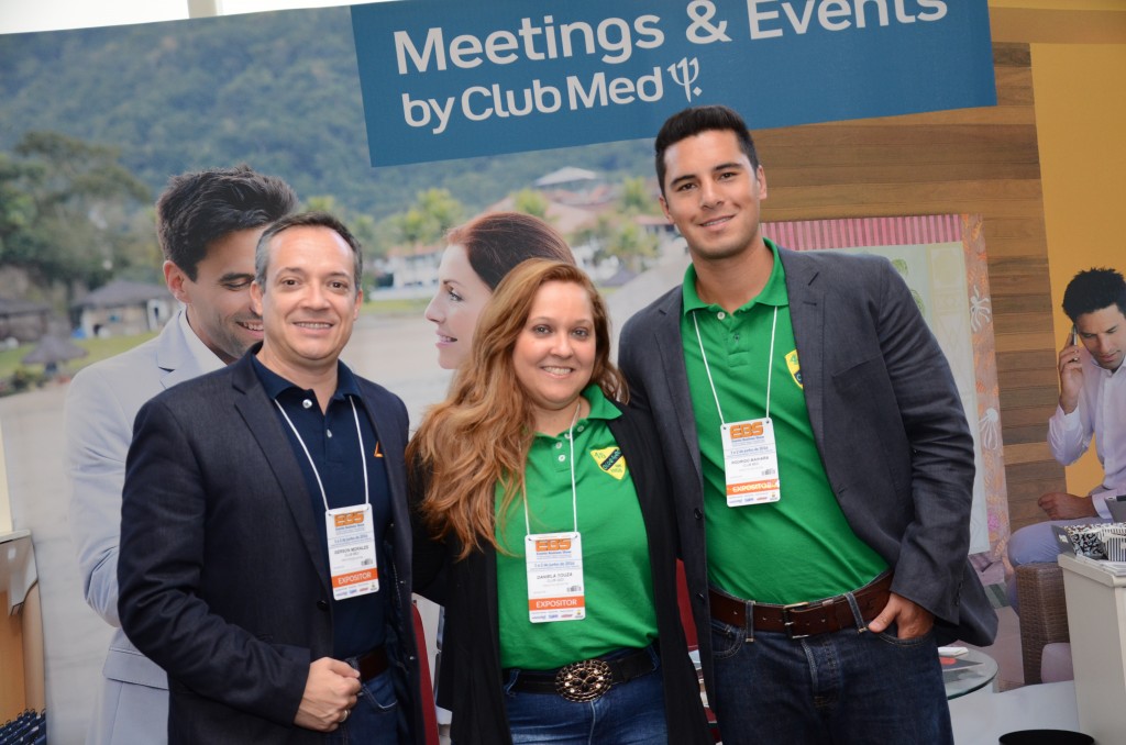 Gerson Morales, Daniela Souza e Rodrigo Maihara, do Club Med