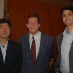 Gervásio Tanabe, da Abracorp, Wellington Costa, presidente da GBTA Brasil, e Hítalo Leite, da Redbull