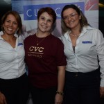 Giselle Makinde, de Curaçao, Luciana Fioroni, gerente de Vendas região São Paulo CVC, e Janaina Araujo, de Curaçao Giselle Makinde, de Curaçao, Luciana Fioroni, gerente de Vendas região São Paulo CVC, e Janaina Araujo, de Curaçao