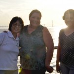 Harumi Nomura, da Visual,Beatriz Alves, da Biatur, e Terezinha Frncisco, da Cia do Porto