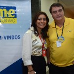 Janaina Martire, da Avianca, e Alexande Dias, da CVC Janaina Martire, da Avianca, e Alexande Dias, da CVC