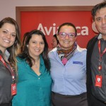 Jaqueline Rodrigues, da MGM, e Janaina Araújo, da Double Task, entre Joelma Martins e Diego Castagnet, da Avianca Internacional Jaqueline Rodrigues, da MGM, e Janaina Araújo, da Double Task, entre Joelma Martins e Diego Castagnet, da Avianca Internacional