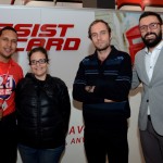Leonardo Martins dos Santos, da Assist card, Karina Piestun e Jonas Schwertner, da Super Jet Brasil, e Dexter Macoris, da Assist Card