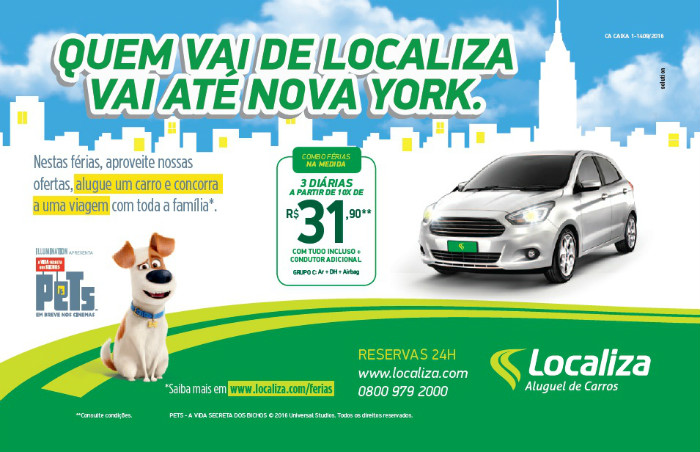 Localiza lança campanha que premiará com viagem a Nova York 1 Localiza campanha NY