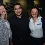 Luana Costenaro e Bruno Melo, da Copa Airlines, e Janaina Araujo, de Curaçao