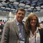 Luiz Moura, da US Travel, com Mari Masgrau, do M&E Luiz Moura, da US Travel, com Mari Masgrau, do M&E
