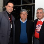 Marcio Lopes e Arthur Coelho, da Assist Card, e Milton Nishihara, da Tom-Hara-Tur (1) Marcio Lopes e Arthur Coelho, da Assist Card, e Milton Nishihara, da Tom-Hara-Tur (1)