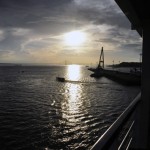 Pôr-do-sol é um dos atrativos durante a saída de Manaus