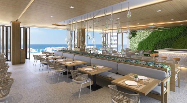 Norwegian revela detalhes de sua ilha privada nas Bahamas Restaurante ilha Norwegian - Foto Divulgação