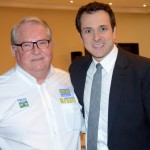Roy Taylor, do M&E, com o palestrante Marcos Zanqueta Roy Taylor, do M&E, com o palestrante Marcos Zanqueta