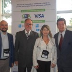 Vinicius Luz, da Unilever, José Francisco da Silva e Ana Modesto, da Afra Consultoria, com Wellington Costa, presidente da GBTA Brasil