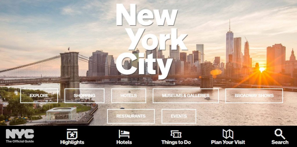 Nova Iorque lança novo site com mapas integrados e vídeos interativos; confira Além da reformulação da marca, o site mudou sua forma de comunicação com o consumidor final (Divulgação/NYC & Company)