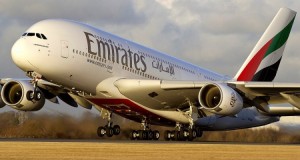 Voo de São Paulo da Emirates é operado com o Airbus A380 (Foto: Divulgação)