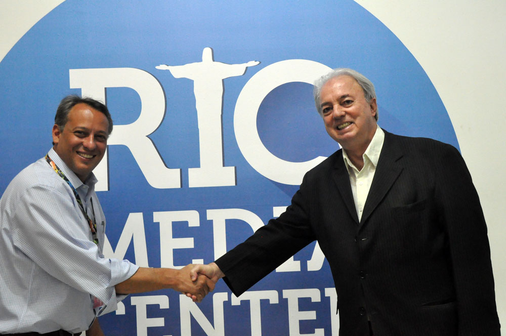 Rio, São Paulo e Minas terão ação conjunta na Casa Brasil durante Olimpíada 1 Antonio Pedro Figueira de Melo, secretário de Turismo do RJ e Nilo Sérgio Félix, secretário estadual do RJ