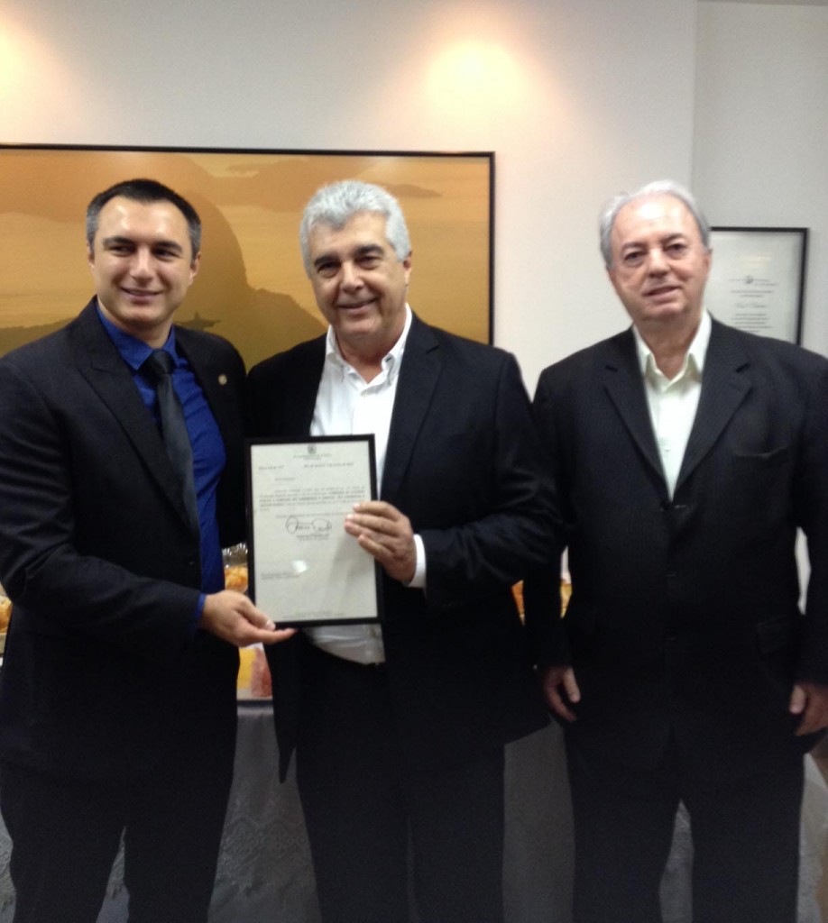 Rio CVB recebe homenagem pela divulgação e promoção da cidade Deputado estadual Pedro Fernandes, o presidente do Rio Convention & Visi...