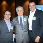 Rogério Mendes e Cláudio Vila Nova, da CVC, com o ministro do Turismo, Alberto Alves