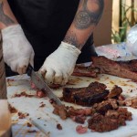 Um dos tipos de carne servido na ação