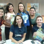 Ceará - Juliana Pinheiro (executiva de Vendas do Grupo Trend - terceira da esquerda para a direita) com Suane Lima, Giselle Silva, Rose Araújo, Ângela Rocha e Jane Durand (Agência Casablanca Mega)