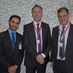 Carlos Lima, do GRU Airport, Tom Maes e Arturo Kelmer Carlos Lima, do GRU Airport, Tom Maes e Arturo Kelmer